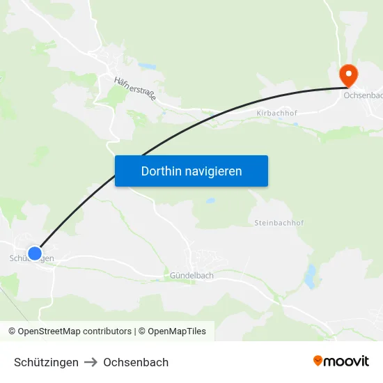 Schützingen to Ochsenbach map