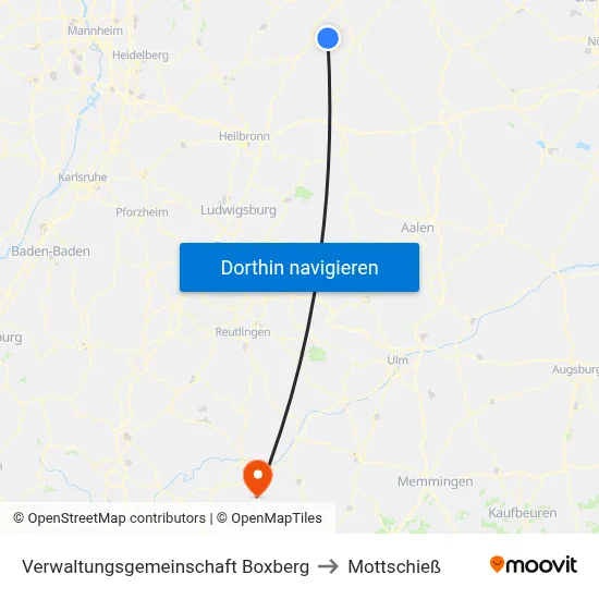 Verwaltungsgemeinschaft Boxberg to Mottschieß map