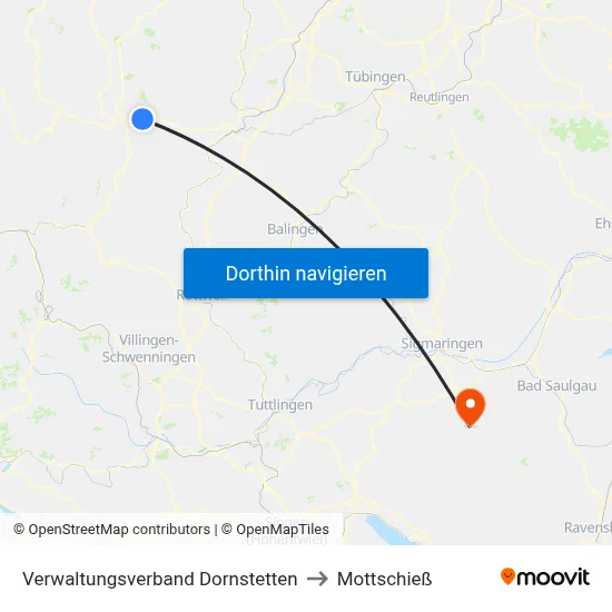 Verwaltungsverband Dornstetten to Mottschieß map