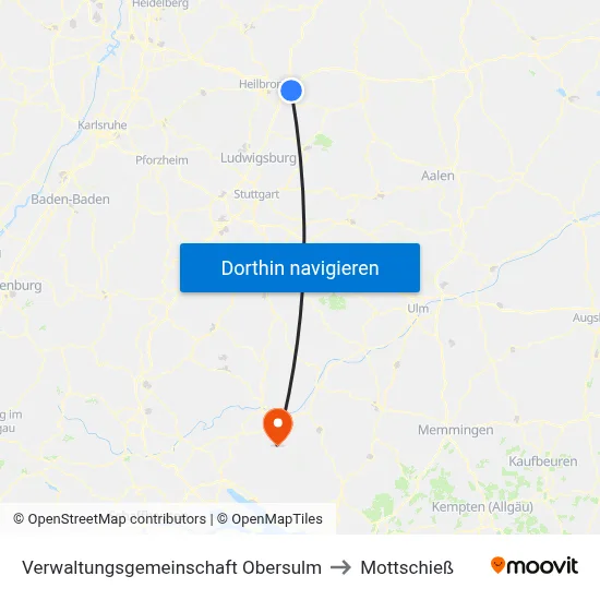 Verwaltungsgemeinschaft Obersulm to Mottschieß map