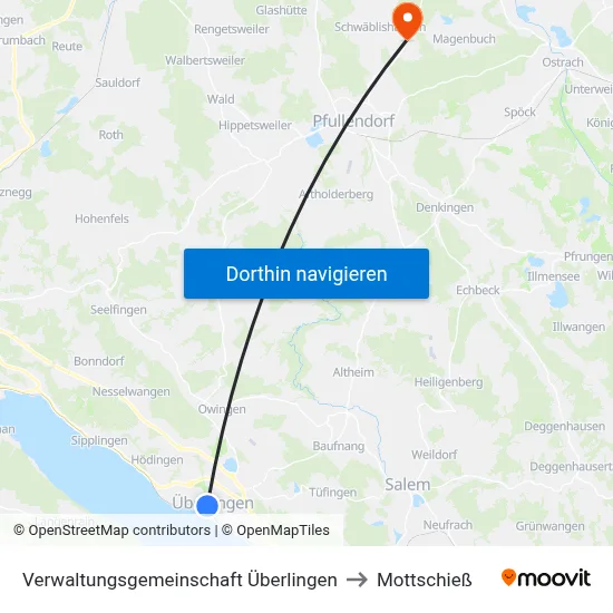 Verwaltungsgemeinschaft Überlingen to Mottschieß map