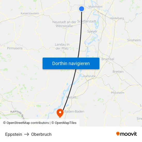 Eppstein to Oberbruch map