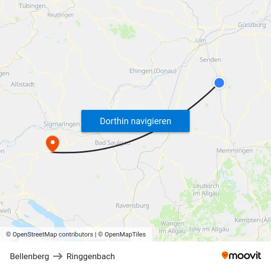 Bellenberg to Ringgenbach map