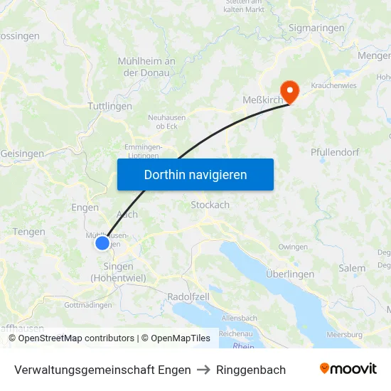 Verwaltungsgemeinschaft Engen to Ringgenbach map