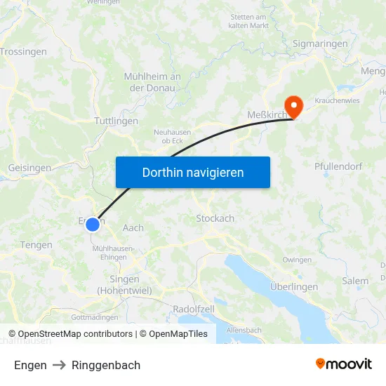 Engen to Ringgenbach map