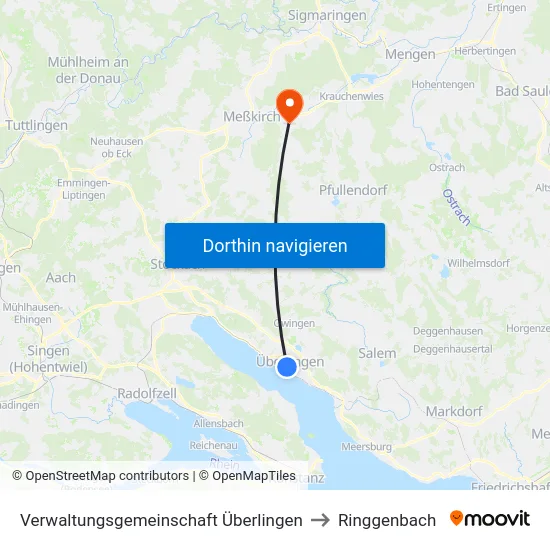 Verwaltungsgemeinschaft Überlingen to Ringgenbach map