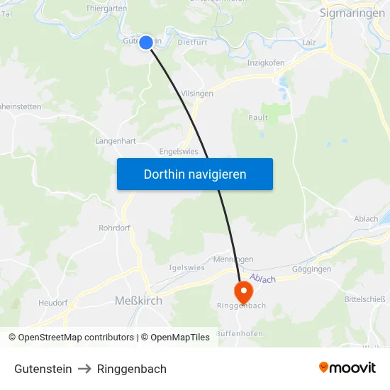 Gutenstein to Ringgenbach map