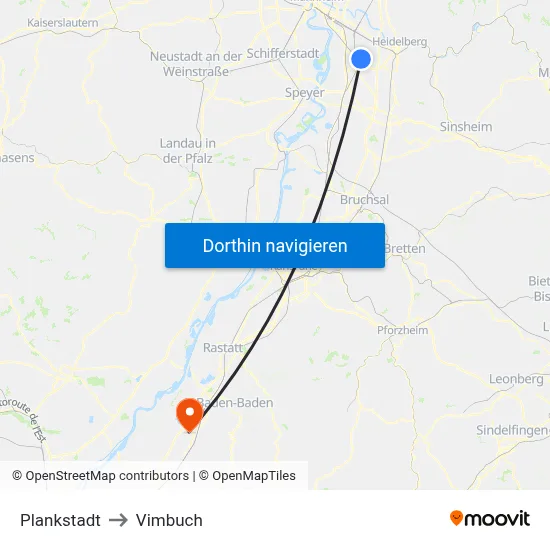 Plankstadt to Vimbuch map