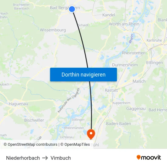Niederhorbach to Vimbuch map