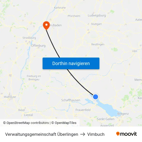 Verwaltungsgemeinschaft Überlingen to Vimbuch map