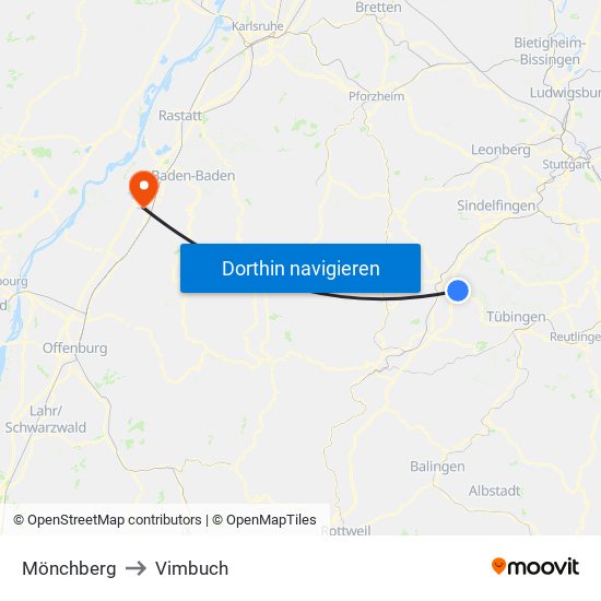 Mönchberg to Vimbuch map