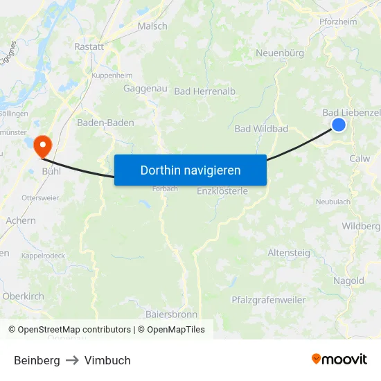 Beinberg to Vimbuch map