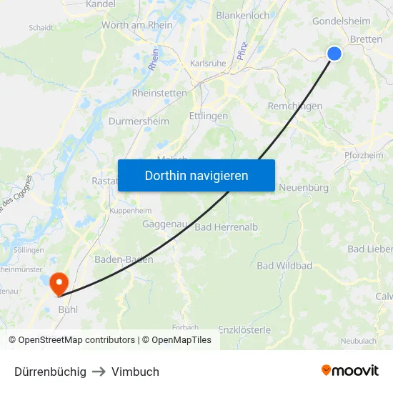Dürrenbüchig to Vimbuch map