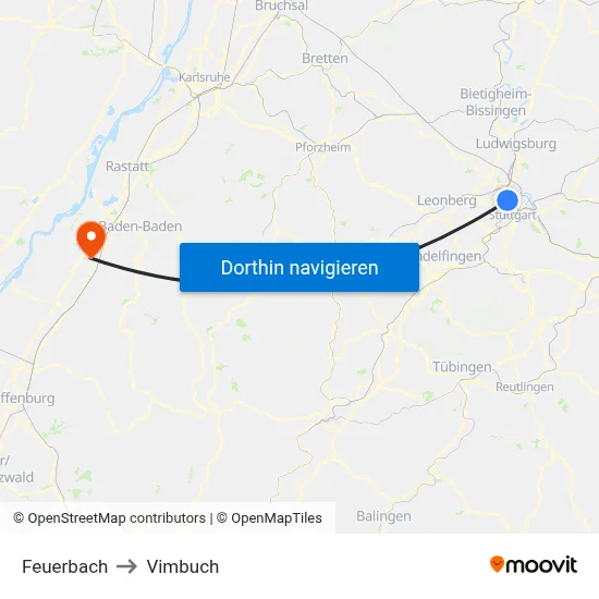 Feuerbach to Vimbuch map