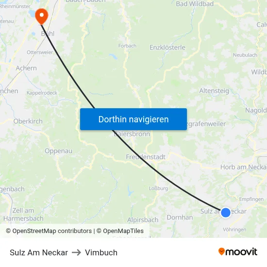 Sulz Am Neckar to Vimbuch map