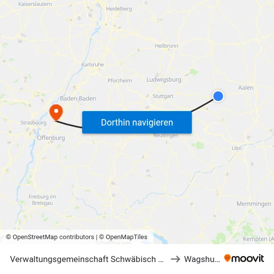 Verwaltungsgemeinschaft Schwäbisch Gmünd to Wagshurst map