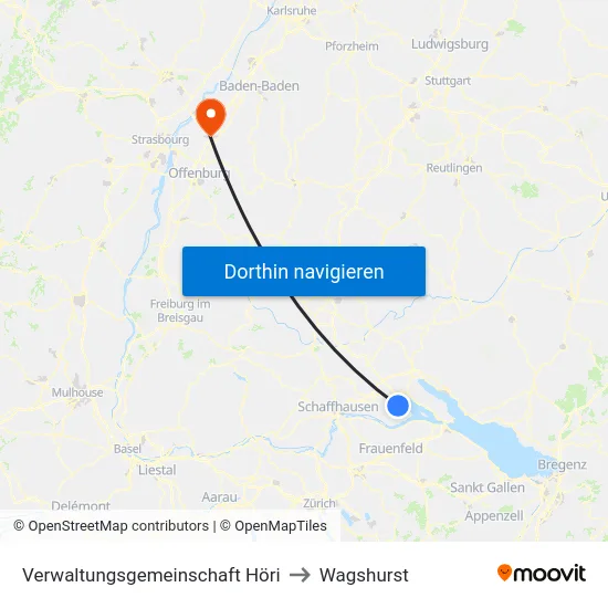 Verwaltungsgemeinschaft Höri to Wagshurst map