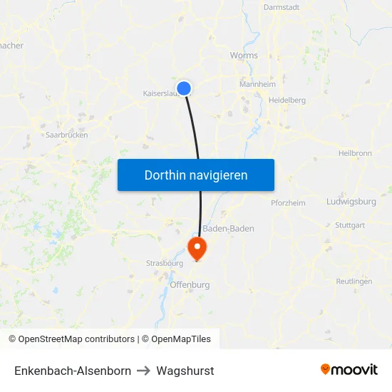 Enkenbach-Alsenborn to Wagshurst map