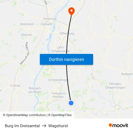 Burg Im Dreisamtal to Wagshurst map