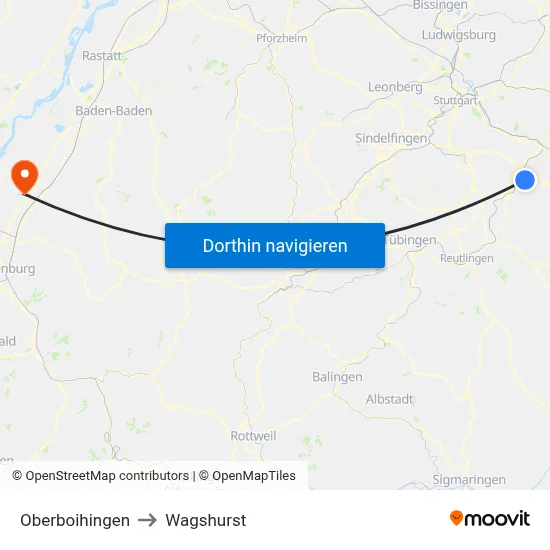 Oberboihingen to Wagshurst map