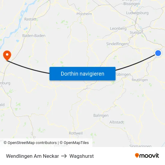 Wendlingen Am Neckar to Wagshurst map