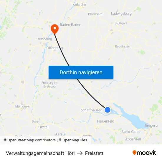 Verwaltungsgemeinschaft Höri to Freistett map