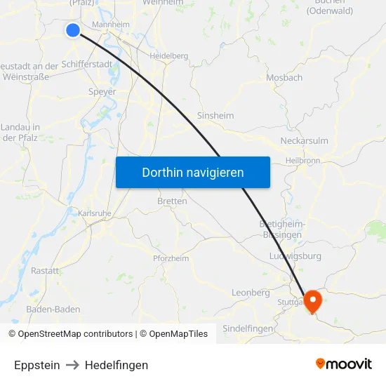 Eppstein to Hedelfingen map