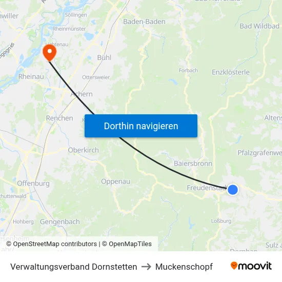 Verwaltungsverband Dornstetten to Muckenschopf map