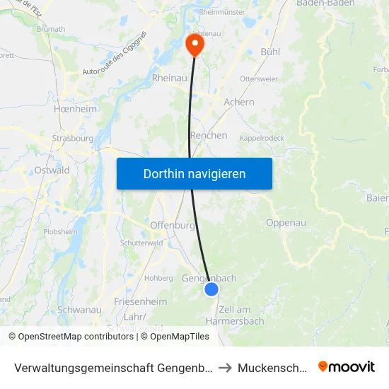 Verwaltungsgemeinschaft Gengenbach to Muckenschopf map