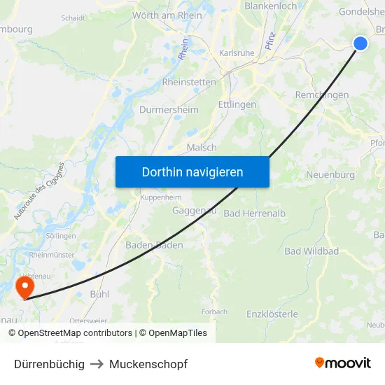 Dürrenbüchig to Muckenschopf map