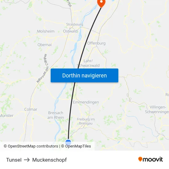 Tunsel to Muckenschopf map