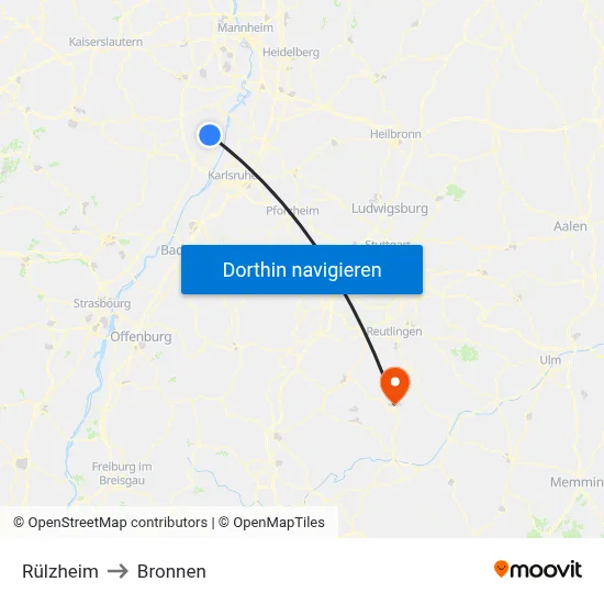 Rülzheim to Bronnen map