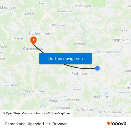 Gemarkung Uigendorf to Bronnen map