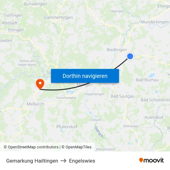 Gemarkung Hailtingen to Engelswies map
