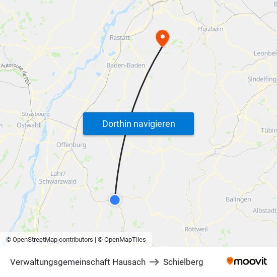 Verwaltungsgemeinschaft Hausach to Schielberg map