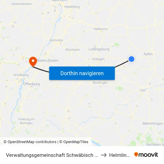 Verwaltungsgemeinschaft Schwäbisch Gmünd to Helmlingen map