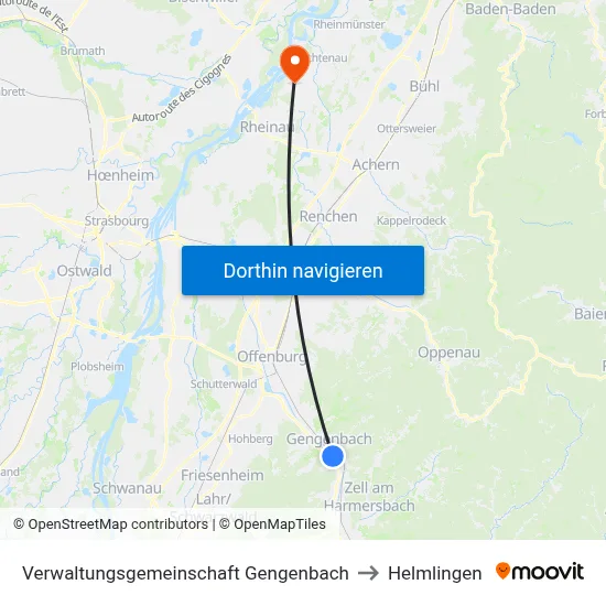Verwaltungsgemeinschaft Gengenbach to Helmlingen map