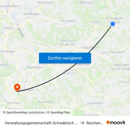 Verwaltungsgemeinschaft Schwäbisch Gmünd to Reicheneck map