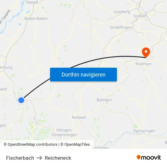 Fischerbach to Reicheneck map