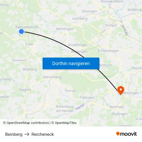 Beinberg to Reicheneck map