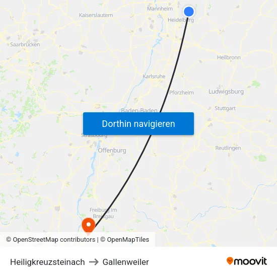 Heiligkreuzsteinach to Gallenweiler map