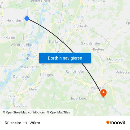 Rülzheim to Würm map