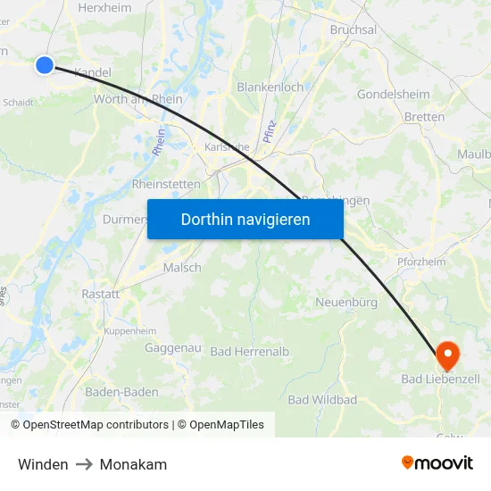 Winden to Monakam map
