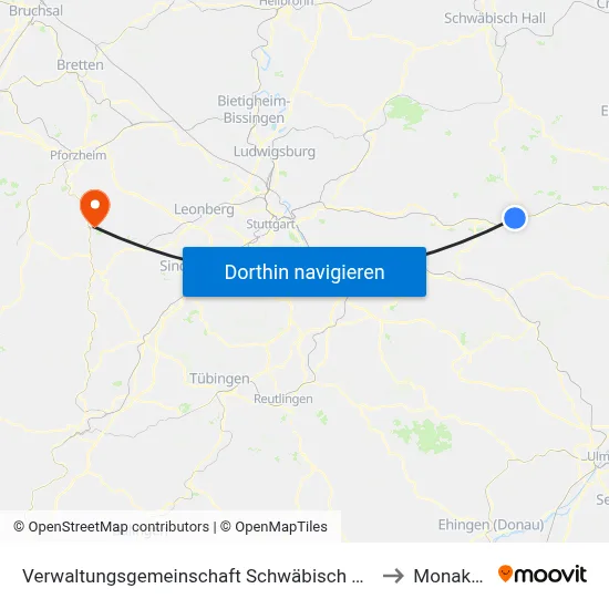 Verwaltungsgemeinschaft Schwäbisch Gmünd to Monakam map