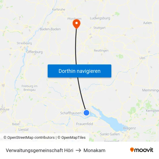 Verwaltungsgemeinschaft Höri to Monakam map