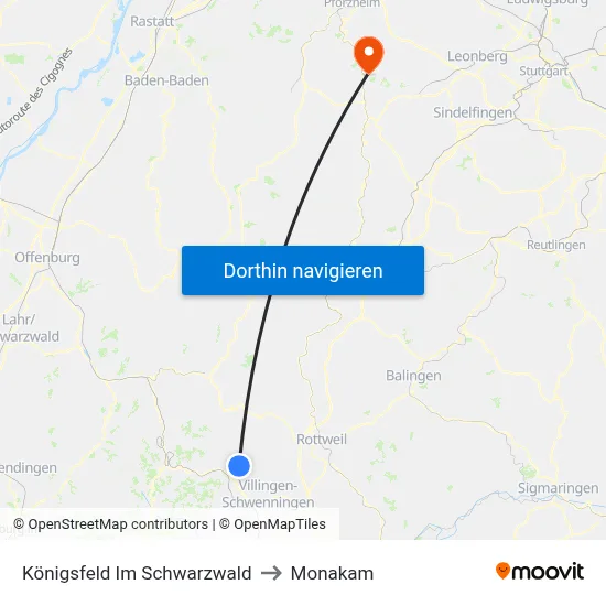 Königsfeld Im Schwarzwald to Monakam map