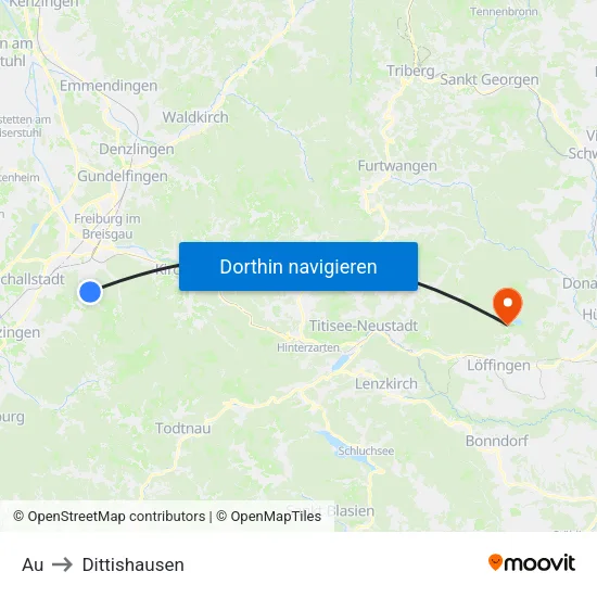 Au to Dittishausen map