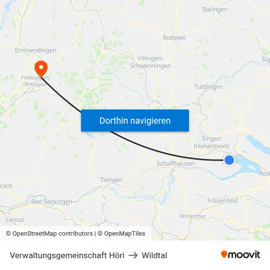 Verwaltungsgemeinschaft Höri to Wildtal map