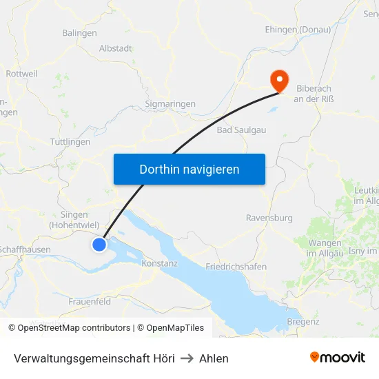 Verwaltungsgemeinschaft Höri to Ahlen map