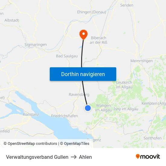 Verwaltungsverband Gullen to Ahlen map
